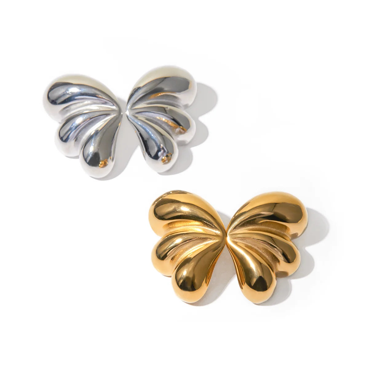 TESSIA GOLD BUTTERFLY EARRINGS