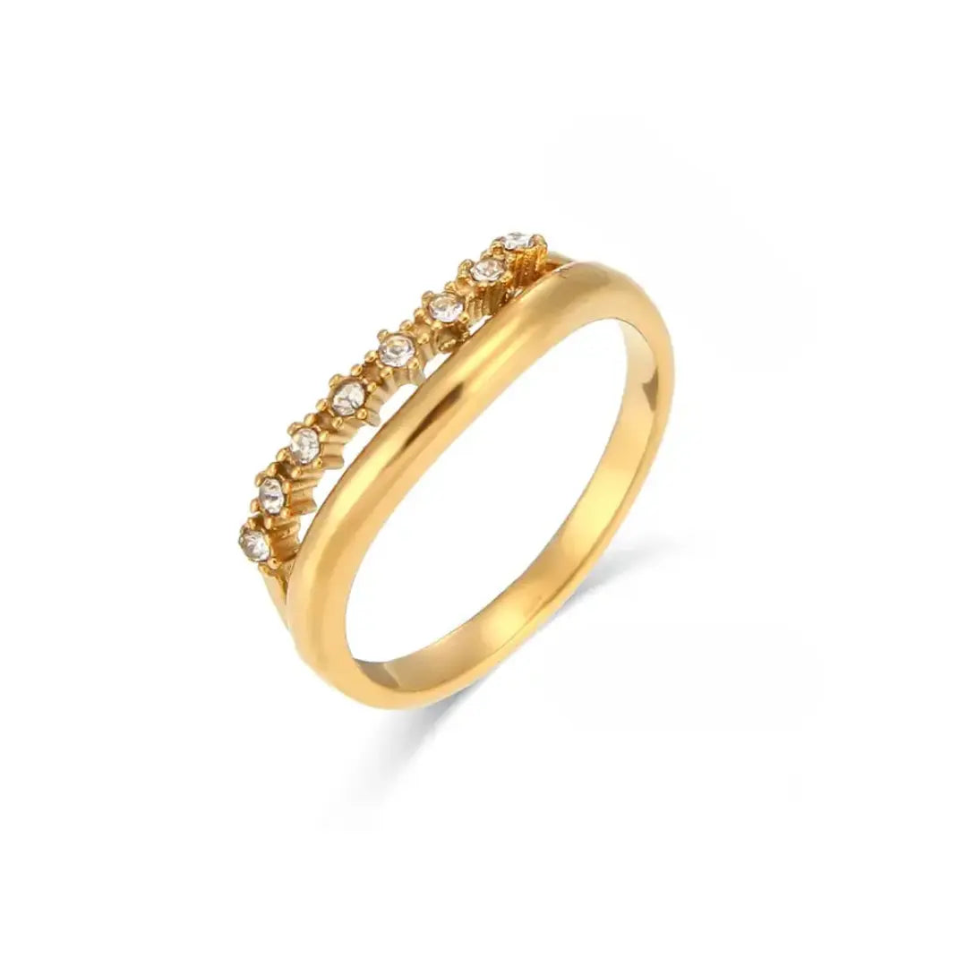 ARMELIA DIAMOND GOLD RING Olyssia