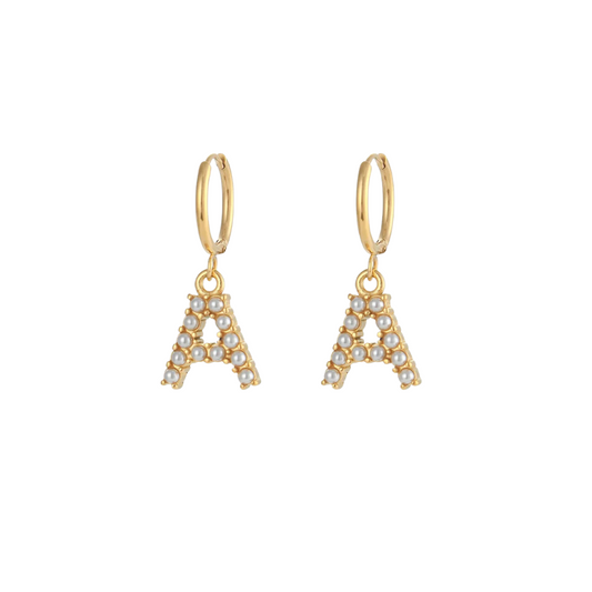 INITIAL GOLD EARRINGS