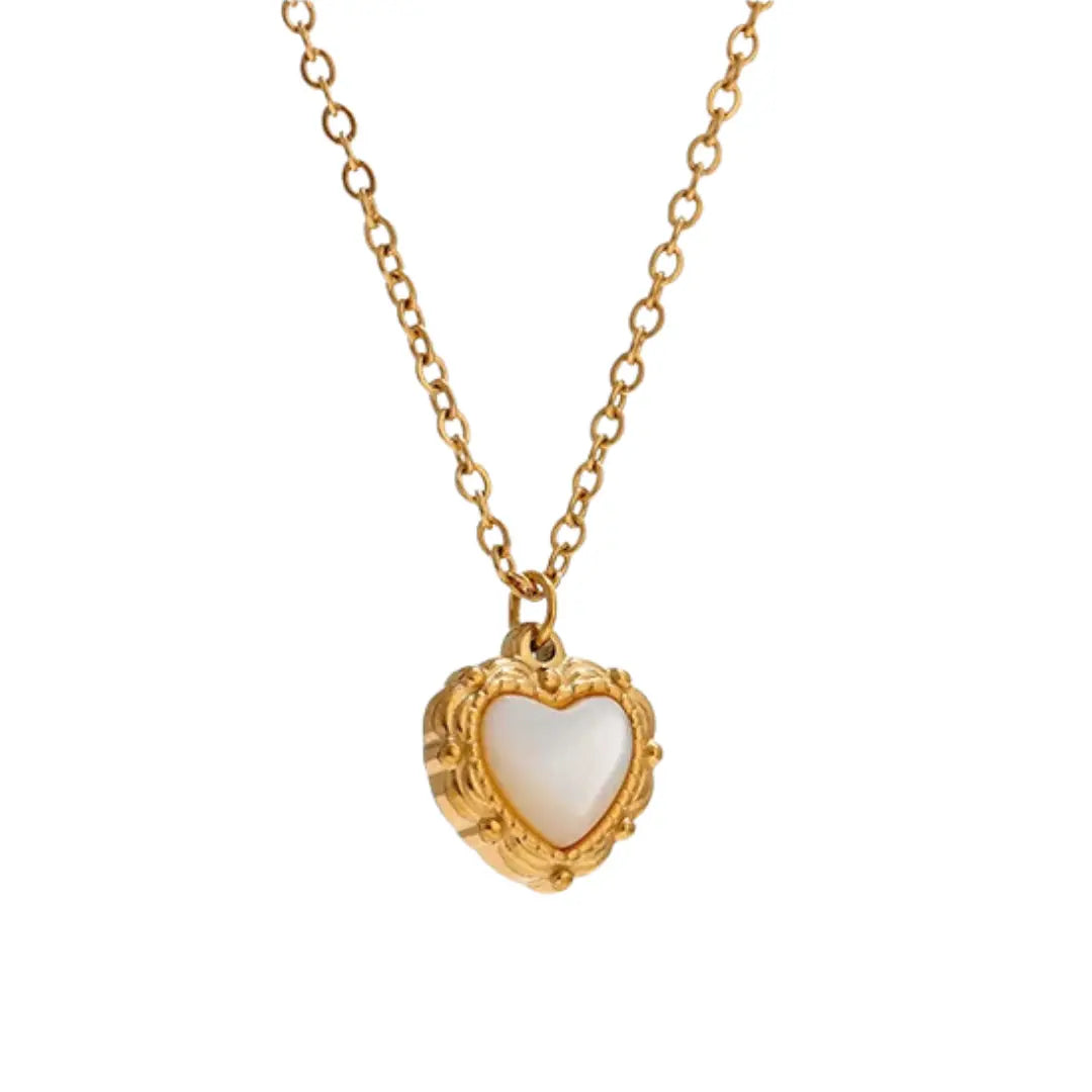 Heart Pearl Necklace Olyssia