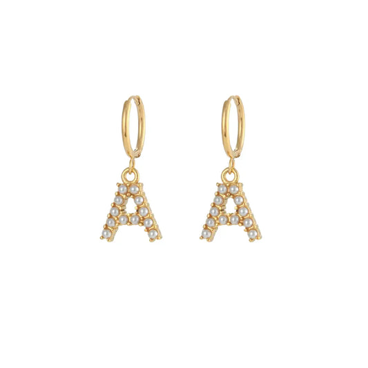 INITIAL GOLD EARRINGS Olyssia