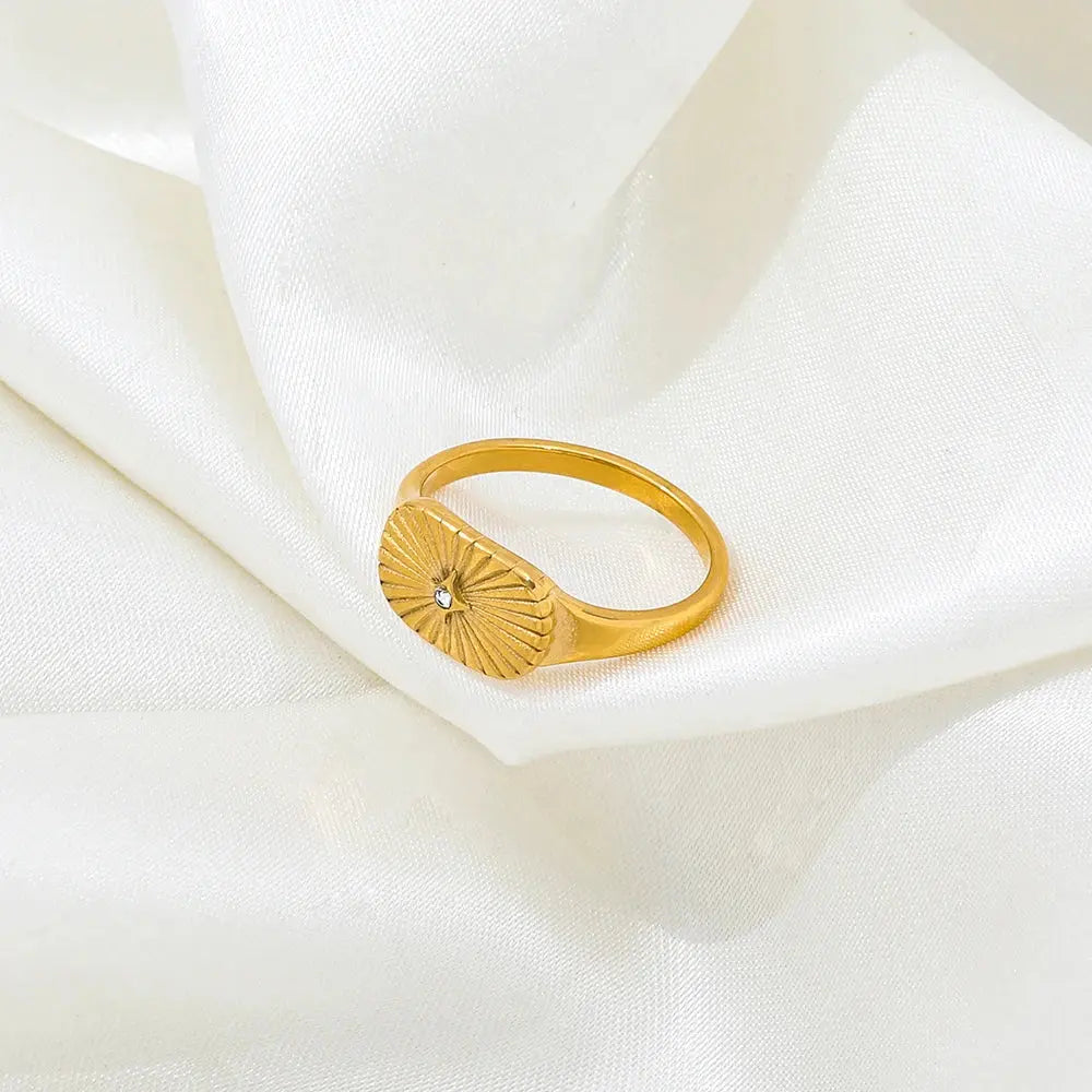 Joolim High End PVD Simple Delicate Ring for Women Stainless Steel Jewelry Wholesale Olyssia