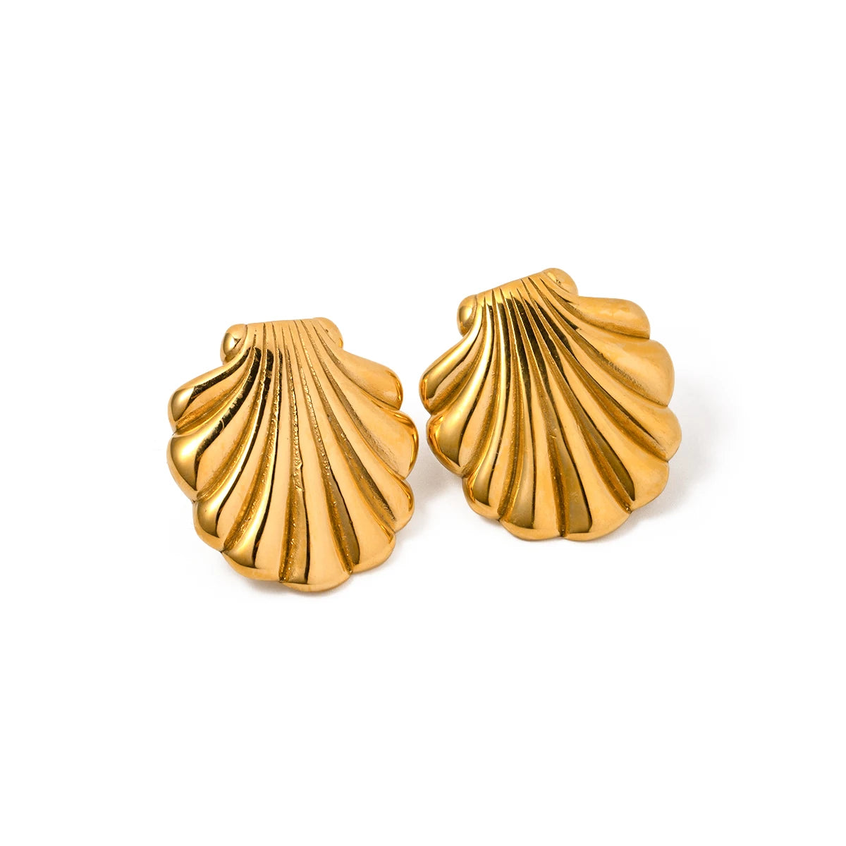 MIRZA GOLD SEASHELL EARRINGS