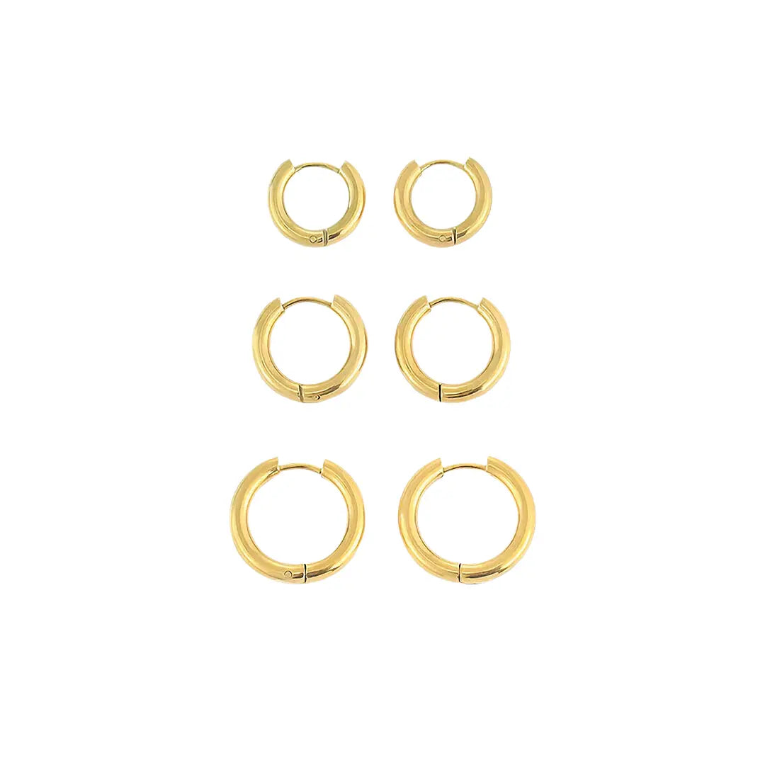 Triple Hoop Earrings Bundle Olyssia