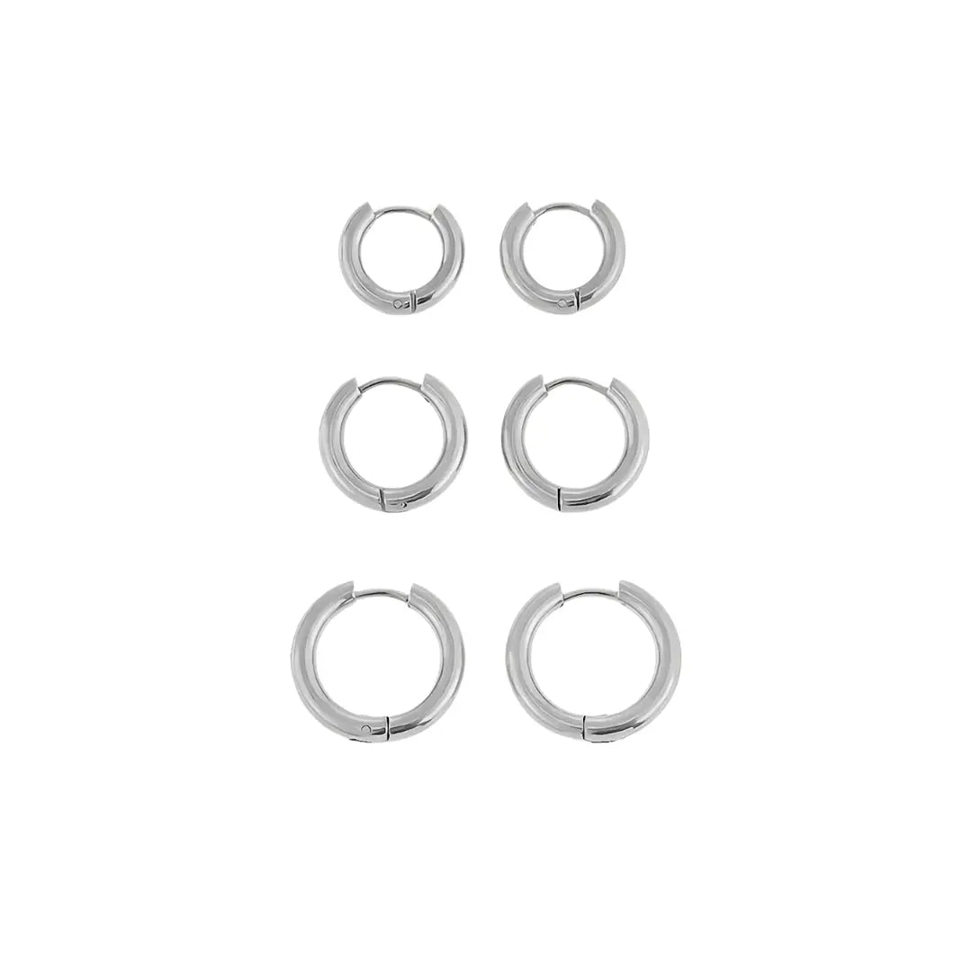 Triple Hoop Earrings Bundle Olyssia